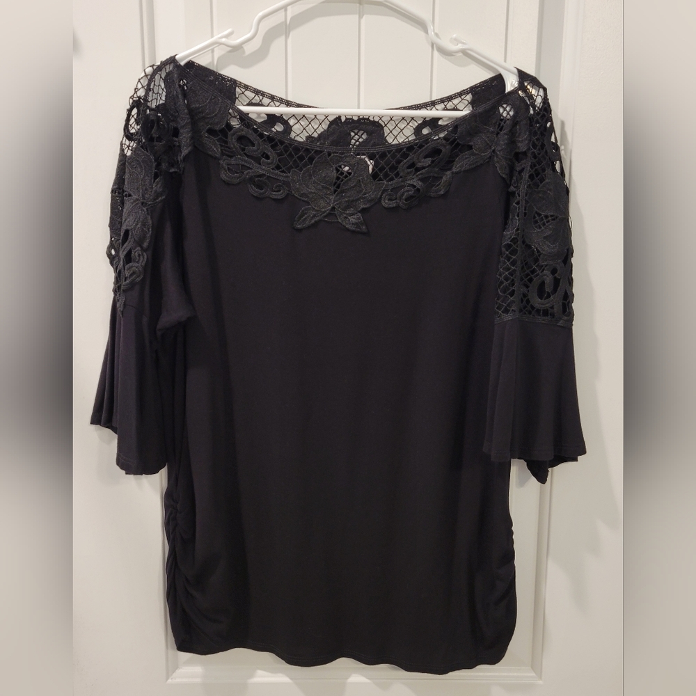 Lilian Top, Black, size 2x